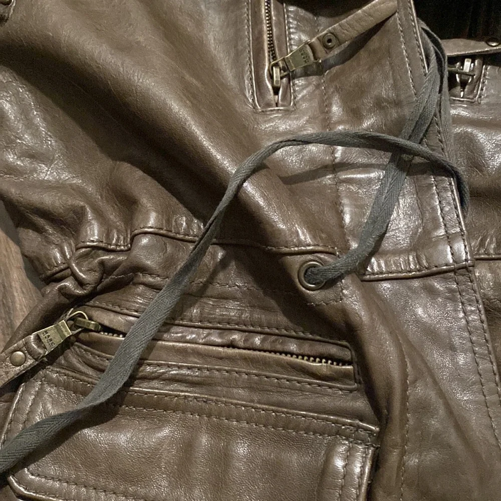 Marc New York by Andrew Marc leather green jacket